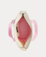 Big Pony Cotton Canvas Tote-White/Carmel Pink - Image 4