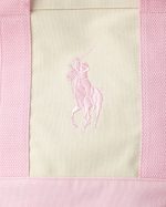 Big Pony Cotton Canvas Tote-White/Carmel Pink - Image 5
