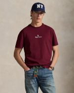Classic Fit Logo Jersey T-Shirt-Classic Wine