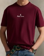 Classic Fit Logo Jersey T-Shirt-Classic Wine - Image 4
