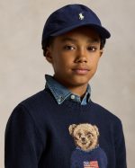 The Iconic Cotton Chino Ball Cap Boys/Girls-Newport Navy - Image 3