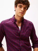 Regular Fit Check Print All-Day Shirt-Rouge - Image 3