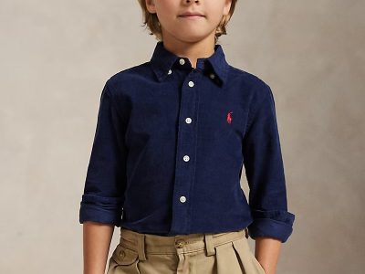 Cotton Corduroy Shirt-Newport Navy