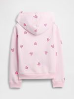 Kids Relaxed Gap Logo Zip Hoodie-Light Pink Heart - Image 2