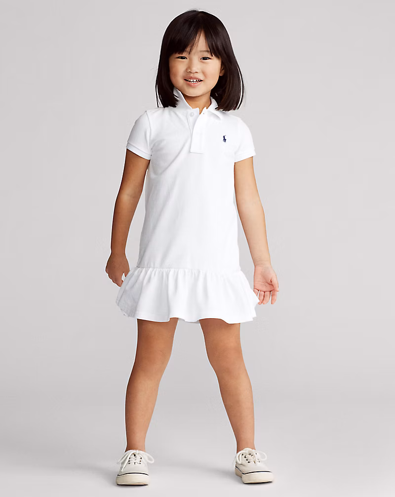 s7-1367003_alternate10 Cotton Mesh Polo Dress TODDLER/GILRS-White - Image 1