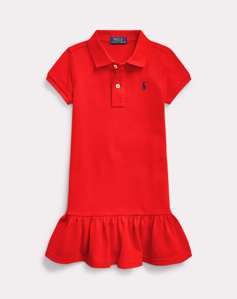 s7-1367004_lifestyle Cotton Mesh Polo Dress TODDLER/GILRS-Sunset Green - Image 1