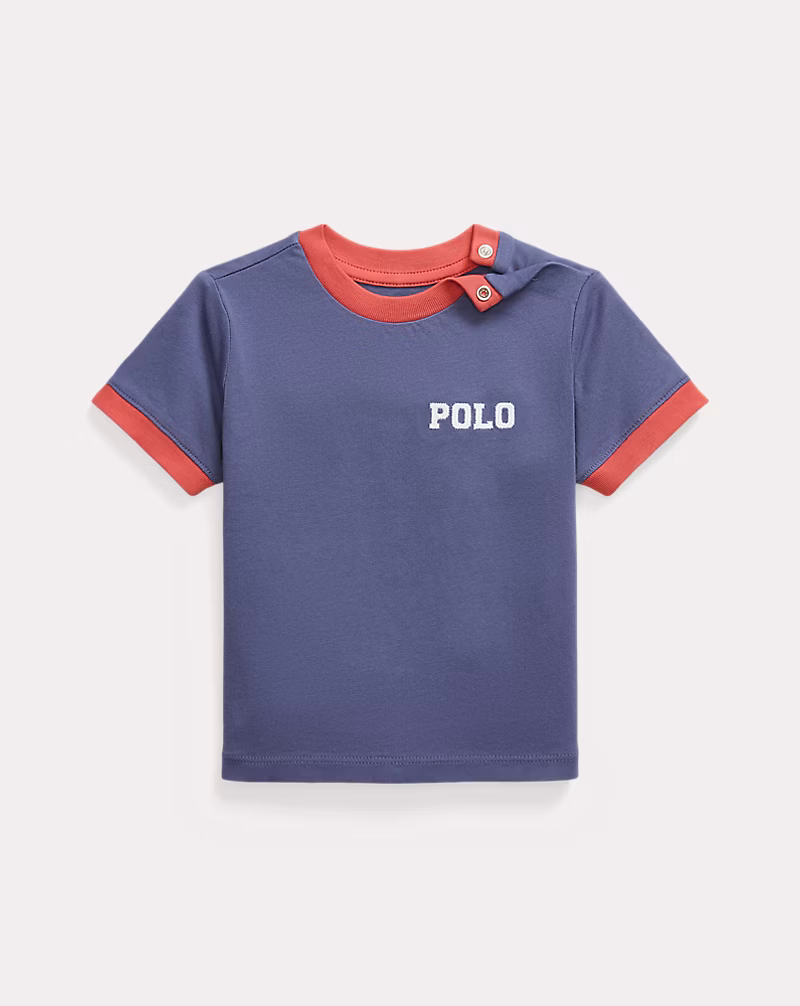 s7-AI320971297002_lifestyle Logo Cotton Jersey Ringer Tee Baby-Classic Blue - Image 1