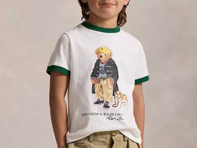 Polo Bear Cotton Ringer Tee- Multi