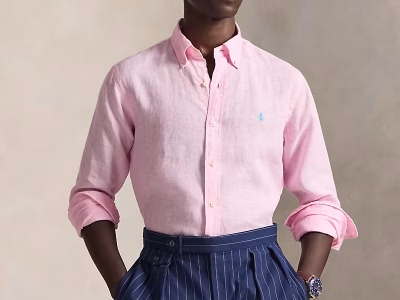 Lightweight Linen Shirt – All Fits-Carmel Pink
