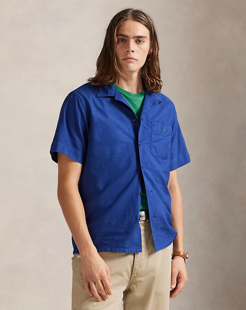 s7-AI710980423002_alternate10 Classic Fit Oxford Camp Shirt-Freshwater - Image 1
