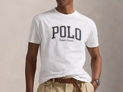 Classic Fit Logo Jersey T-Shirt-White