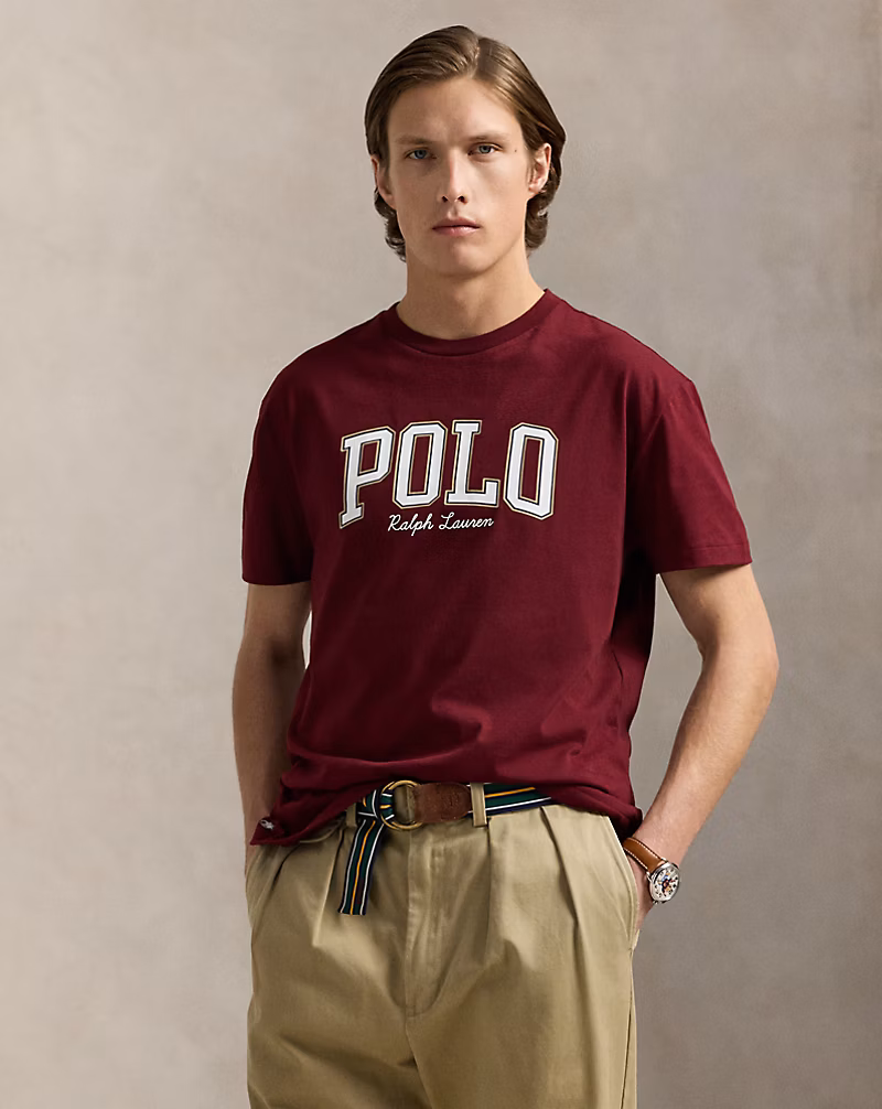 s7-AI710981152005_alternate10 Classic Fit Logo Jersey T-Shirt-Classic Wine - Image 1