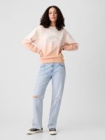 READYSTOCK Relaxed Gap Graphic Sweatshirt - Pale Warm Pink