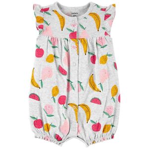 READYSTOCK Fruit Snap-Up Romper - Heather
