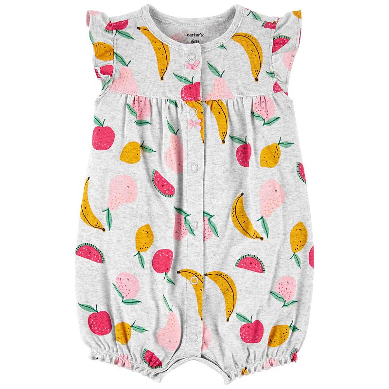 READYSTOCK Fruit Snap-Up Romper - Heather