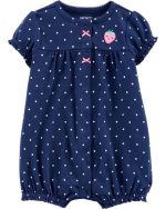 READYSTOCK Strawberry Snap-Up Romper - BLUE