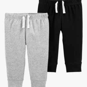 READYSTOCK Carter's 2-Pack Cotton Pants - Grey/Black