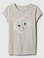 READYSTOCK Girl Kids Graphic T-Shirt - Cat