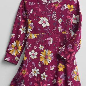 READYSTOCK babyGap Fit and Flare Dress - purple floral
