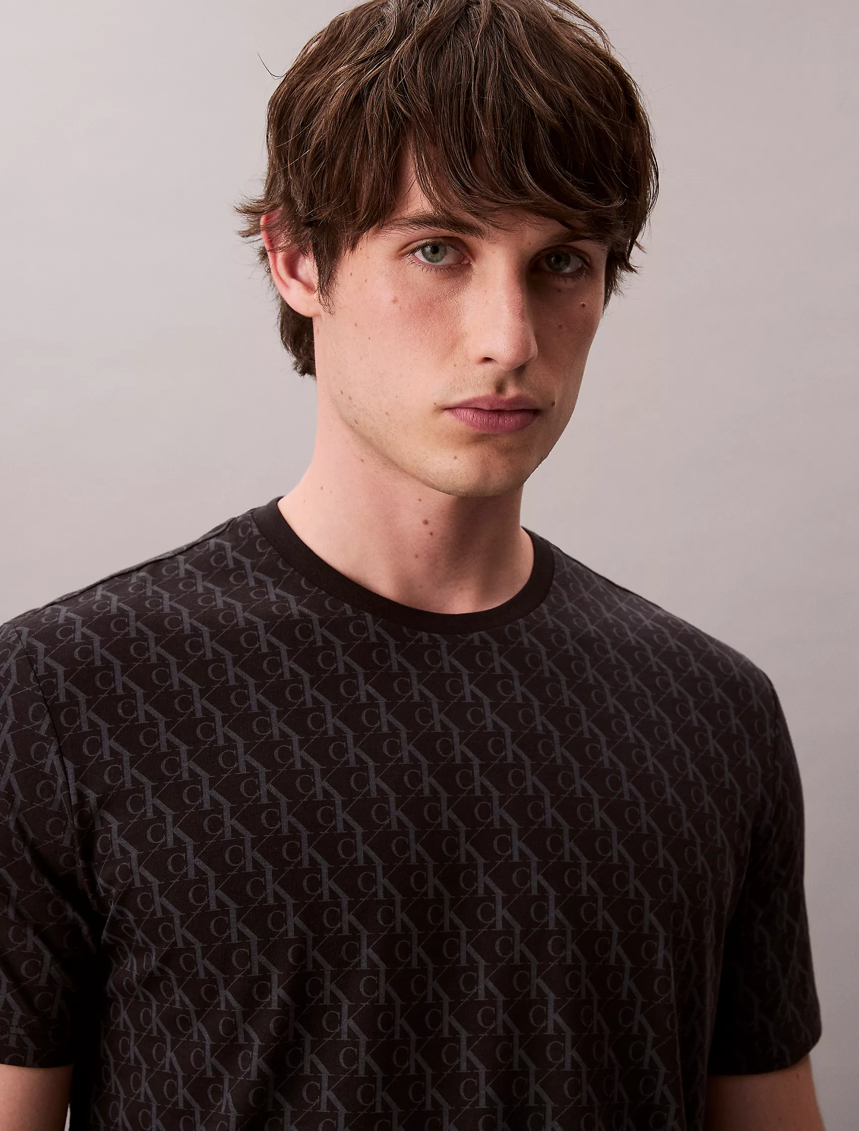 Liquid Touch Allover Monogram Classic T-Shirt-Black - Image 2