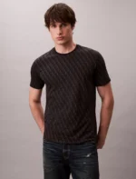 Liquid Touch Allover Monogram Classic T-Shirt-Black
