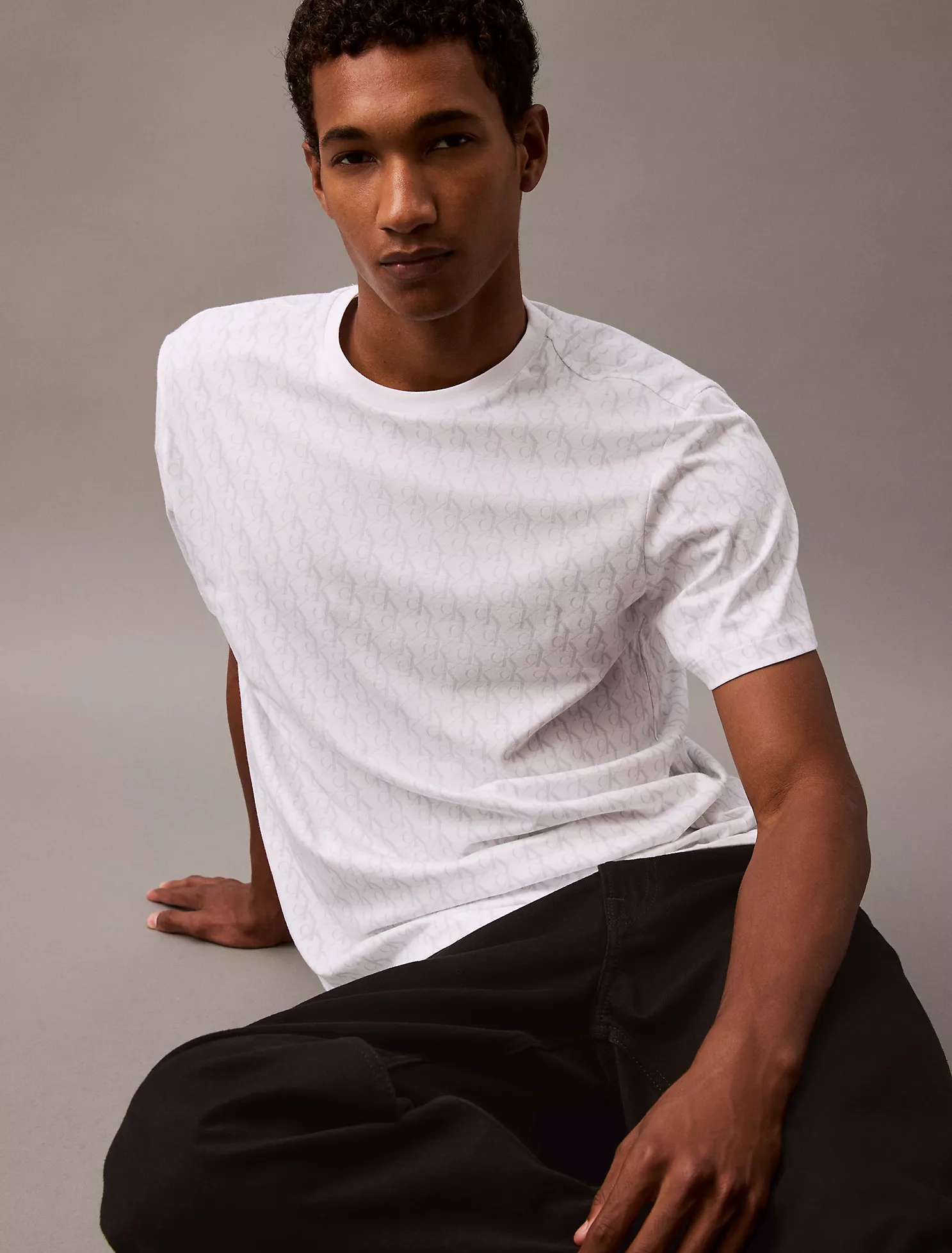 Liquid Touch Allover Monogram Classic T-Shirt-Brilliant White - Image 2