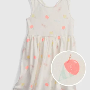 (DEFECT) Toddler Cross-Back Skater Dress - ice cream