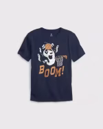 READYSTOCK Kids 100% Organic Cotton Graphic T-Shirt - ghost blue