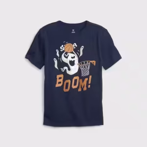 READYSTOCK Kids 100% Organic Cotton Graphic T-Shirt - ghost blue