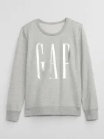 READYSTOCK Women Gap Logo Sweatshirt - Light Heather Grey Shine