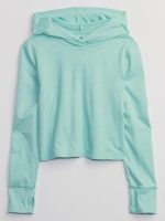 READYSTOCK GapFit Kids Brushed Jersey Hoodie - Soft Jade Green