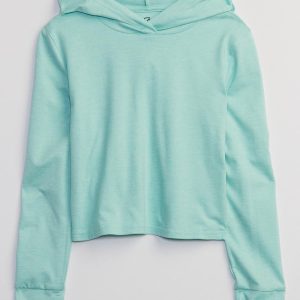 READYSTOCK GapFit Kids Brushed Jersey Hoodie - Soft Jade Green