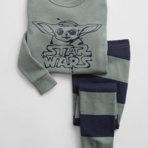READYSTOCK babyGap | Star Wars™ The Child 100% Organic Cotton PJ Set - Gasoline Green