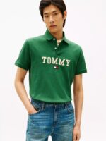 Regular Fit Monotype Tommy Logo Polo-Ornamental Green