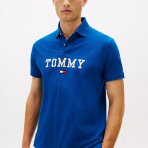 Regular Fit Monotype Tommy Logo Polo-Deep Indigo
