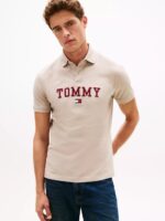 Regular Fit Monotype Tommy Logo Polo-Stone
