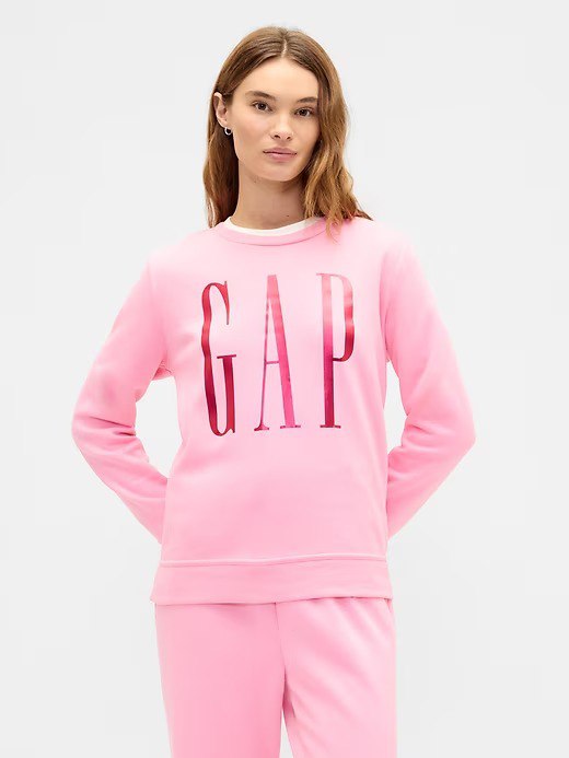 Relaxed Gap Logo Sweatshirt-May Pink
