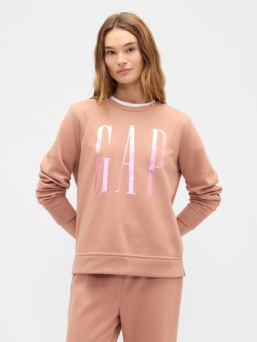 Relaxed Gap Logo Sweatshirt-Mocha Mousse