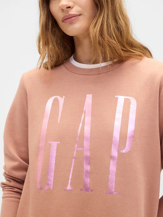 Relaxed Gap Logo Sweatshirt-Mocha Mousse - Image 2