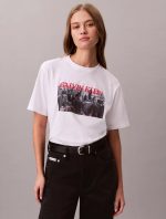 Cityscape Logo Graphic Boxy T-Shirt-Brilliant White