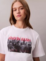 Cityscape Logo Graphic Boxy T-Shirt-Brilliant White - Image 2