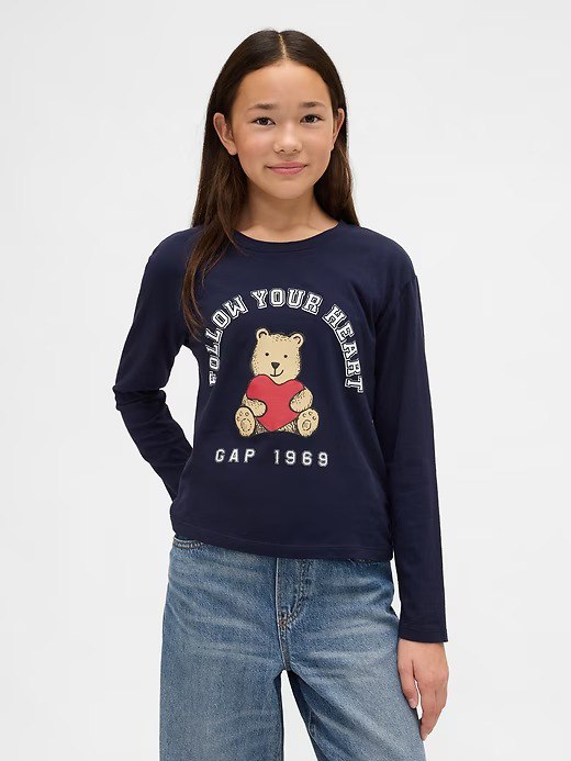 Kids Relaxed Graphic T-Shirt-Dark Night