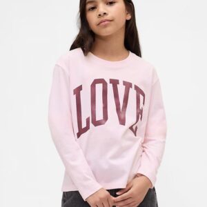 Kids Relaxed Graphic T-Shirt-Pink Dogwood