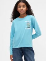 Kids Relaxed Graphic T-Shirt-Blanket Blue