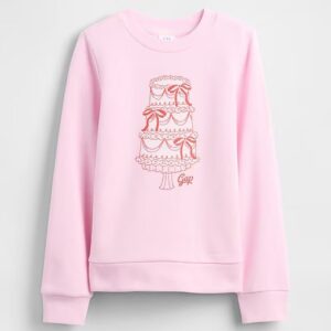Kids Gap Graphic Sweatshirt-Primrose Pink