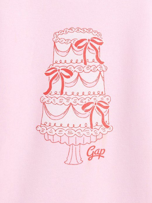Kids Gap Graphic Sweatshirt-Primrose Pink - Image 2