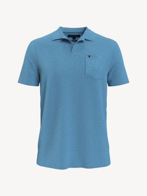 READYSTOCK REGULAR FIT SOLID TERRY POLO - Columbia Blue - Image 2