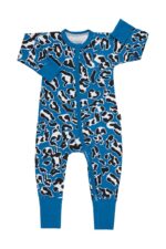 READYSTOCK BONDS WONDERSUIT MAJOR LEOPARD BLUE