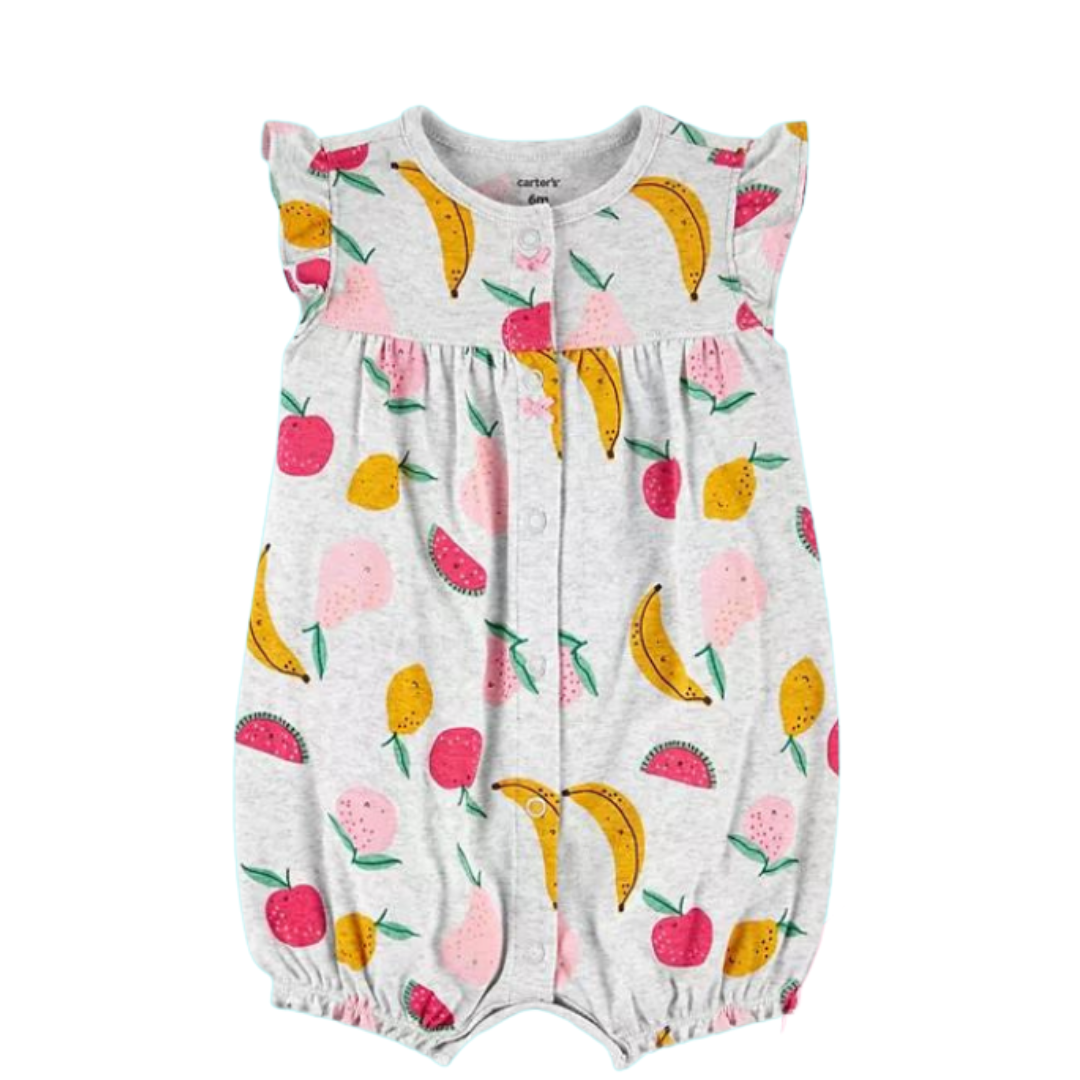 READYSTOCK Fruit Snap-Up Romper - Heather - Image 3