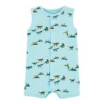 READYSTOCK Dinosaur Snap-Up Romper - Blue